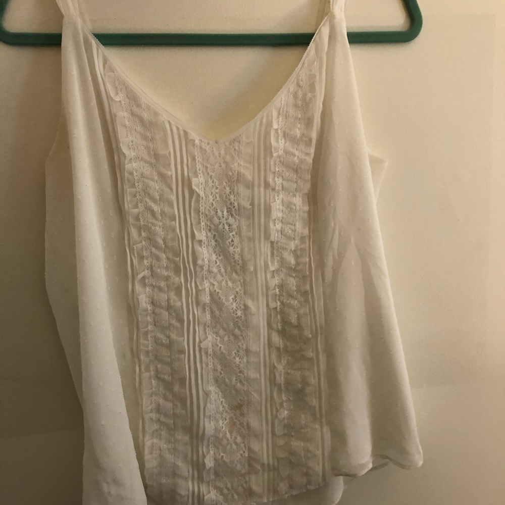 White House black market white tank top size S